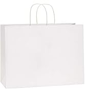 BagDream 25Pcs 16x6x12 Inches Kraft Paper Bags with Handles Bulk Gift Bags Shopping Bags for Groc...