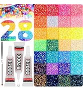 40000Pcs 3MM Rhinestones for Bedazzling, Bedazzler Kit Gems Stones Jelly Resin Flatback Rainbow 2...