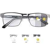 YIMI Photochromic Nearsighted Distance Glasses Spring Hinge UV400 Sunglasses Anti-Blue Light For ...