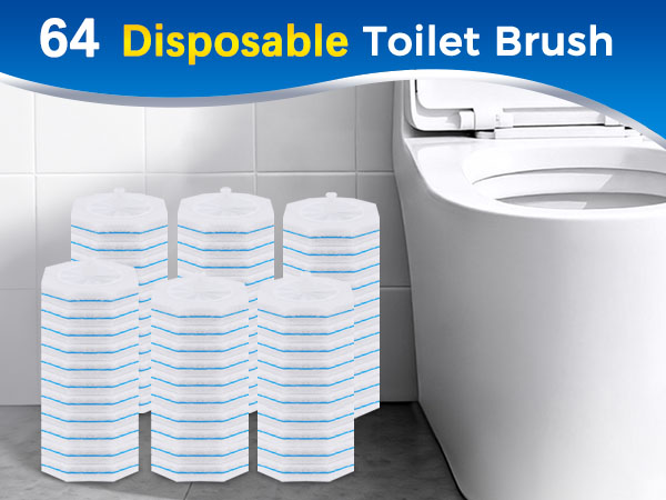 64 Count Toilet Wand Refills Compatible