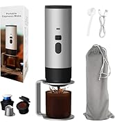Portable Espresso Maker with Holder, 3 in 1 Portable Coffee Maker Self-Heating USB Rechargeable M...
