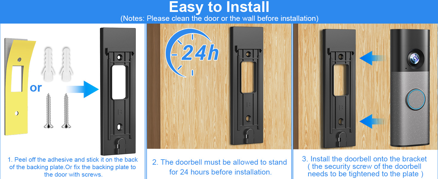 ring battery doorbell mount no drill ring doorbell mount 2026 ring doorbell holder adhesive