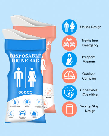 disposable urine bags for travel