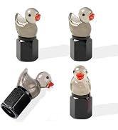 Rislobx 4 Pack Duck Tire Stem Caps, Glow in The Dark Tire Valve Caps, Cool Funny Tire Air Valve C...