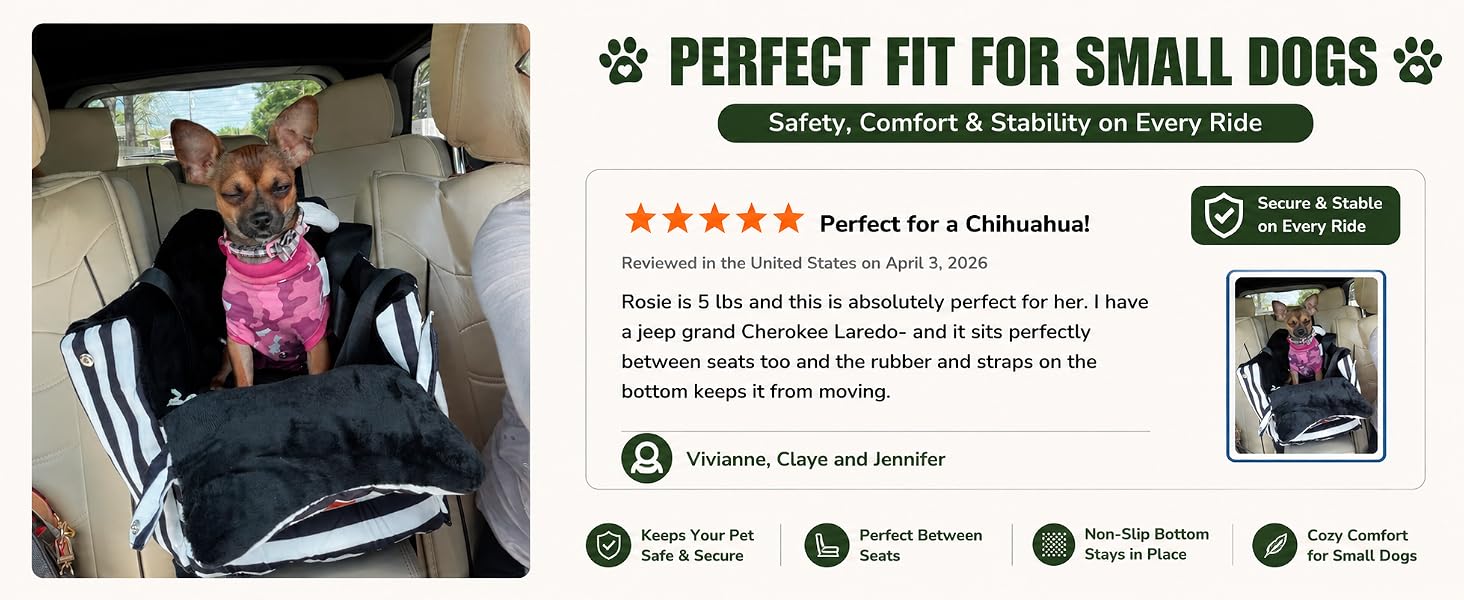 puppy console car seat for small dogs 0-15 lbs