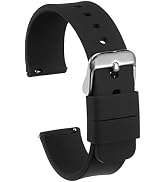 HARFINGTON Silicone Watch Band Quick Release Soft Rubber Replacement Watch Strap with Stainless S...