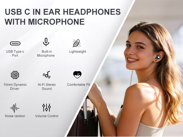 wired headphones usb-c