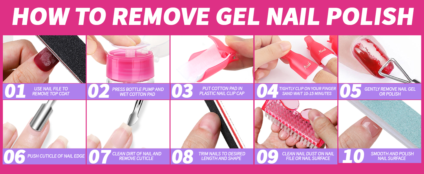 Nail Polish Gel Remover Tools Kit