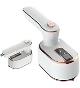 Portable Steam Iron,970W Dry Wet Dual Ironing Steam Hanging Ironing Machine,20S Rapid Preheating ...