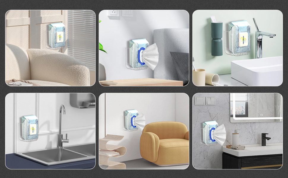 flushable wipes holder for bathroom