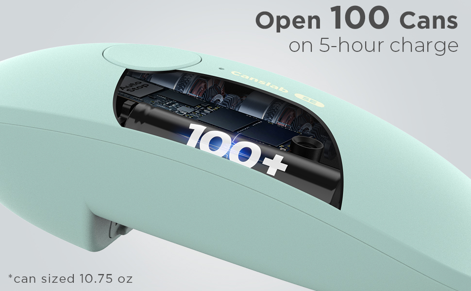 USB-C Rechargeable | 5-hour Fast Charging Open 100 Cans