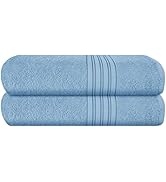 BOUTIQUO 100% Cotton 2 Pack Bath Towel Set 28x55, Eco-Friendly Large Bath Towels, Compact Quickdr...