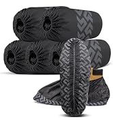 ioiopeak Disposable Shoe Covers 50 Pack (25 Pairs) - Durable, Non-Slip, Water Resistant, and Recy...