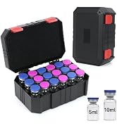 LengKe Peptide Case for Fridge, 18 Slot Organizer Holds 5-10ml Vials for Insulin, GLP-1, Peptides...