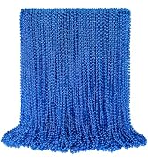 SHAOQINLIN 100 Pcs 33 Inch Metallic Bead Necklaces, Mardi Gras Beads Necklace St. Patrick's Day B...