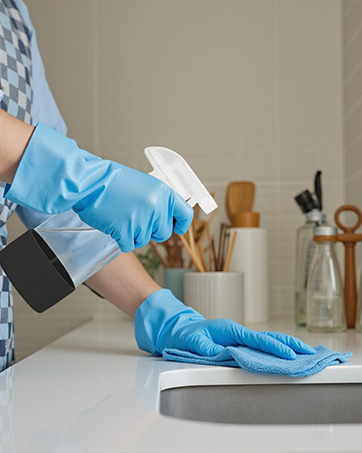 house cleaning solutions bottles glass