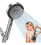 FEELSO Shower Head with Handheld, 5” High Pressure Hand held Shower Heads | Patent-Pending Extend...