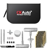 CKAuto 36 pcs Universal Tire Repair Kit with Plugs Heavy Duty Professional | for Flat Tire Punctu...