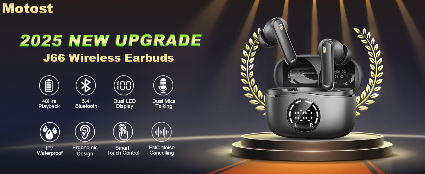 Wireless Earbuds Bluetooth Ear Buds Bluetooth Headphones Running in Ear Wireless Earphones Headset