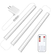 Maylit Under Cabinet Lights Plug in, 3 Pcs 12 Inch Ultra Thin Under Cabinet Lighting, Super Brigh...