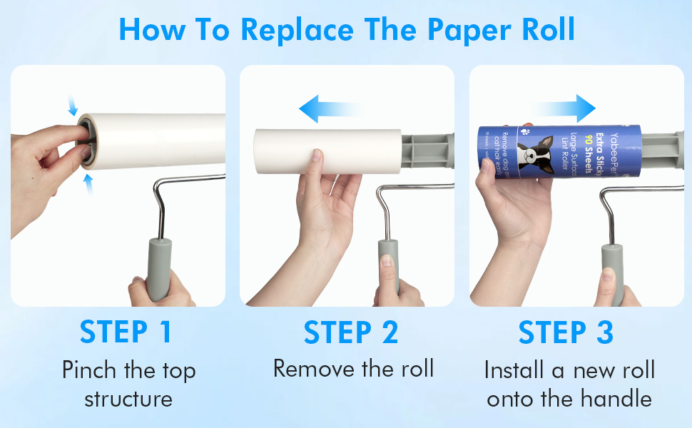 Steps to replace the paper roll