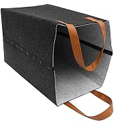 ULTECHNOVO Collapsible Felt Laundry Basket with Handle Large Capacity Clothes Hamper Storage Bag ...