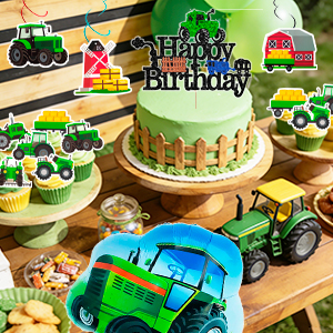 tractor birthday party decorations set