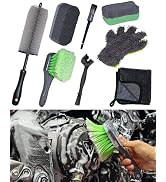 oesee 8 Pack Motorcycle Cleaning Kit - Professional Safe for Chrome/Engine/Tires, Hard Reach Brus...