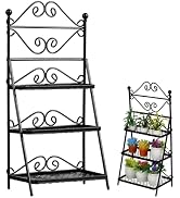 1/12 Scale Dollhouse Plant Stand, Miniature Flower Rack Model for Miniature Dollhouse Accessories...