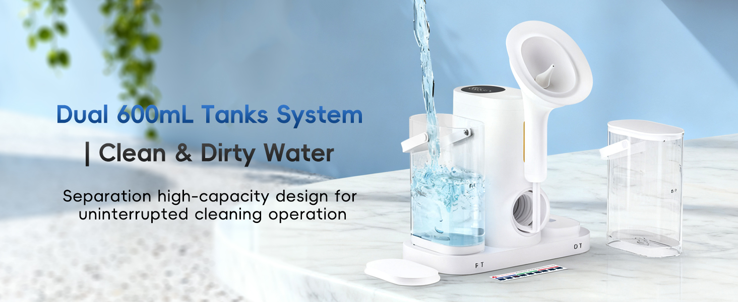 Dual 600mL Tanks SystemClean & Dirty Water