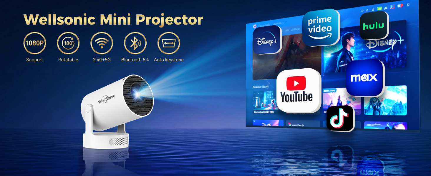 Mini Projector with WiFi and Bluetooth