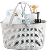 rejomiik Portable Shower Caddy Basket, Plastic Organizer Storage Tote with Handles for Bathroom, ...