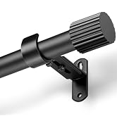 AMZSEVEN Curtain Rods for Windows 16 to 92 Inch, Curtain Rod Max Adjustable Length of 104 in, 1" ...