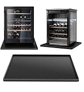 Mini Fridge Silicone Mat with Raised Edges 19.7"x19.7"x0.4", Silicone Mat for Mini Fridge Non-Sli...