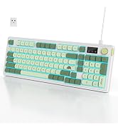 SbocKeeb 96% Wireless Keyboard with Number Pad and Knob,3-Modes Wired/Bluetooth 5.0/2.4G 98 Keys ...
