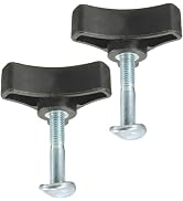 2 Pcs Black Lawn Mower Handle Screws Triangle Handle Knob Nut Screws for Various Types of Lawn Ma...