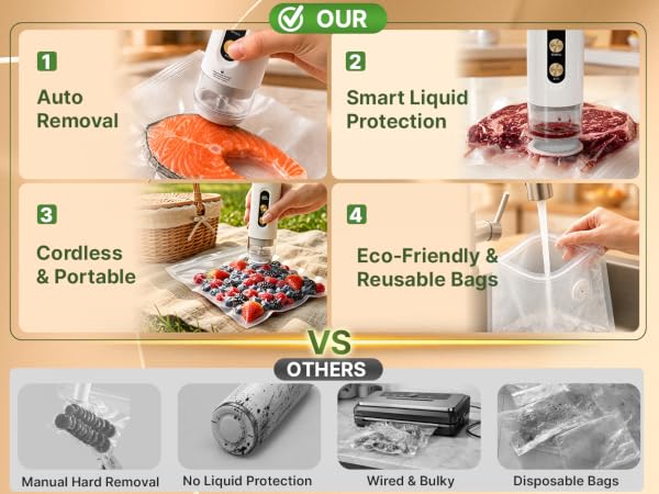 handheld vacuum sealer for food