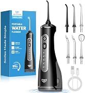 JTF Portable Water Flosser for Teeth: 3 Modes & 10 DIY Pressure Levels Cordless Oral Irrigator fo...