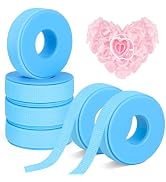 JroyJoy 6 Rolls Lash Tape & 30 Glue Rings for Eyelash Extension, Adhesive Eyelash Tape, Breathabl...