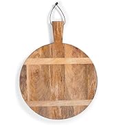 Toscana - a Picnic Time Brand - Ravi Round Charcuterie Board, Wood Serving Platter, Cheese Board,...