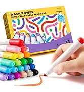 Jar Melo Washable Markers for Kids Toddlers 2-4, Safe Non-Toxic Water Based Markers for Age 1-3 4...