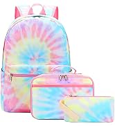 BLUBOON School Backpack for Girls Teens Bookbag Set Laptop Backpack Lunch Box with Pencil Bag (Ti...