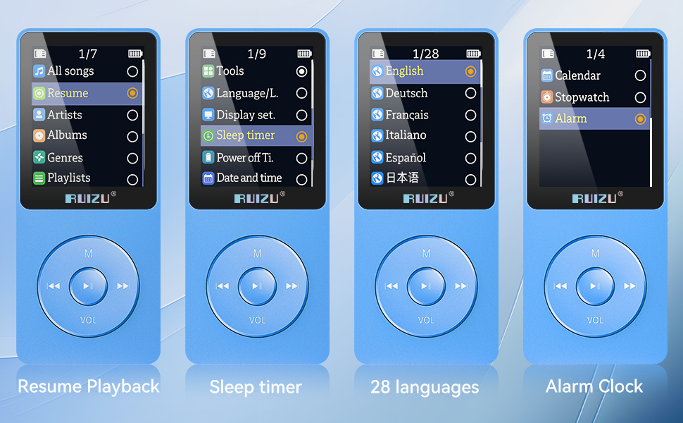 portable music devices without internet audiobook player bluetooth music player for Kids flac player