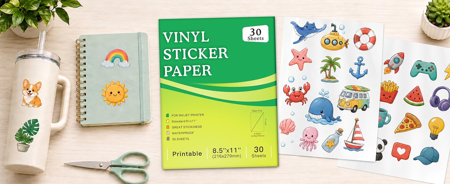 glossy sticker paper