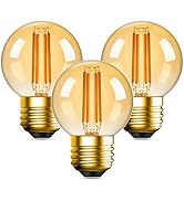 Sphoon Dimmable Vintage LED Edison Light Bulbs G16.5 6W Globe Decorative Light Bulbs for Ceiling ...