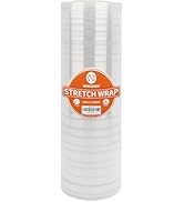 NEXCOVER 18 Inch Stretch Wrap - 1500 Feet | 60 Gauge, 1 Roll Clear Plastic Self-adhering Stretch ...