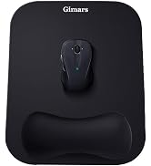 Gimars Mouse Pad with Wrist Rest, Large Smooth Superfine Fibre Memory Foam Ergonomic Mouse Pad, C...