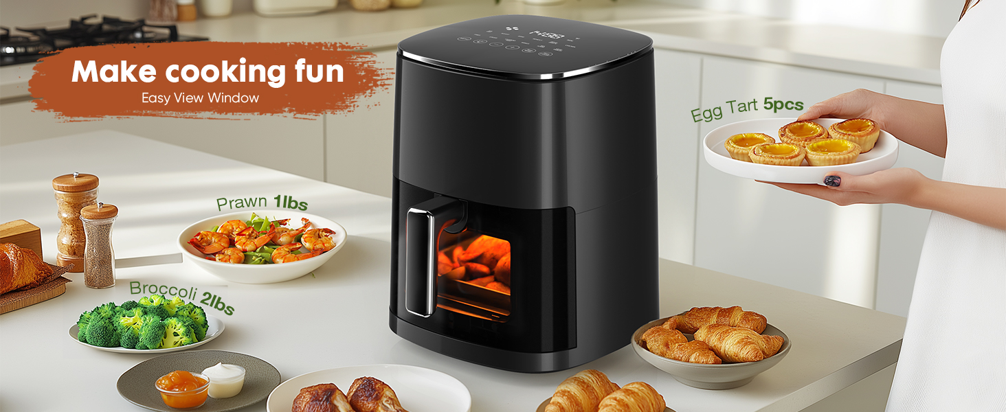 Sweetcrispy Air Fryer 6QT with Window