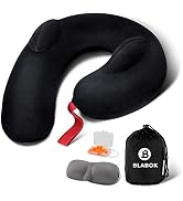 BLABOK Travel Neck Pillow for Airplane, Neck Pillow with Neck Support