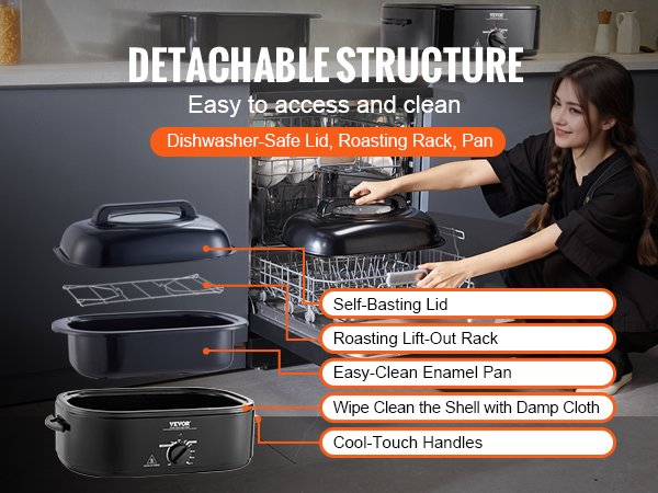 electric roaster oven with viewing lid